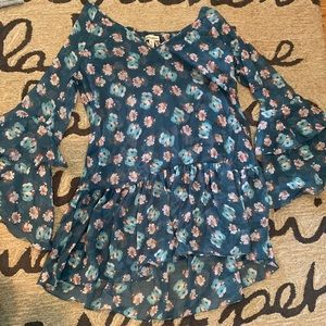 Billabong flare sleeve sun dress with slip